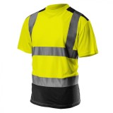 Tricou de inalta vizibilitate, partea de jos neagra, galben, marimea L 81-730-L