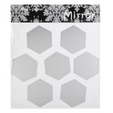 Set Oglinzi Acrilice Hexagonale Autoadezive 7x7cm Argintiu, CMCLASS