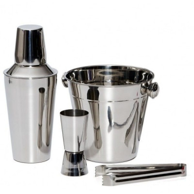 Set 4 piese pentru cocktail, frapiera si shaker din inox Grunberg GR2432 foto