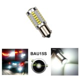 LED 33 SMD BAU15S PY21W 1156 Canbus Lampa Becuri Lumini Alb 12V 24V cu Lentila