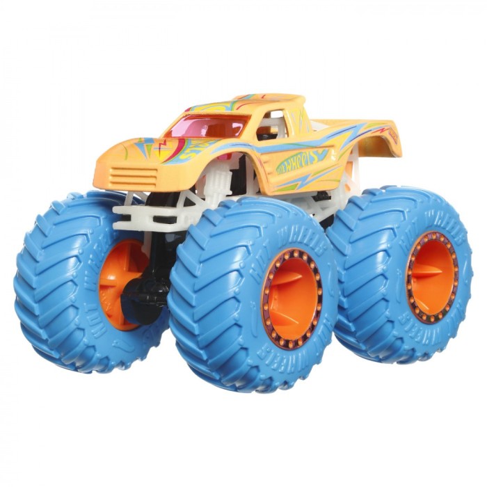 HOT WHEELS MONSTER TRUCK GLOW IN THE DARK MASINUTA PODIUM CRASHER SCARA 1:64