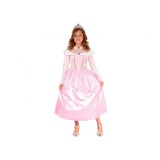 Costum carnaval Printesa roz- auriu, pentru copii, 7 - 8 ani ( 120/130 cm)