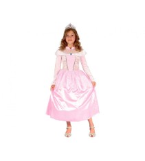 Costum carnaval Printesa roz- auriu, pentru copii, 7 - 8 ani ( 120/130 cm)