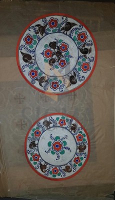 LUCIA BELLER ( 1889-1961 ) PROIECT PENTRU VASE-CERAMICA, grafica color foto