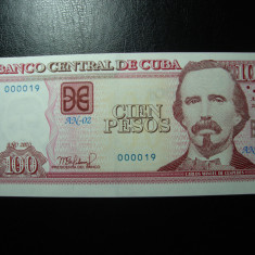 CUBA 100 PESOS 2020 UNC SERIE MICA