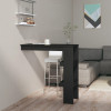 VidaXL Masă bar de perete, negru, 102x45x103,5 cm, lemn compozit 811782