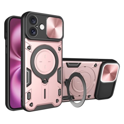 Husa iPhone 16 Plus Techsuit CamGuard Pro, roz auriu foto