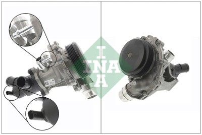 INA 538 0731 10 Pompă de apă, răcire motor foto