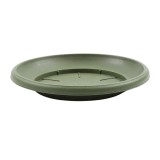 Farfurie ghiveci Critex Infinity, plastic, rotunda, verde, D 25.5 cm