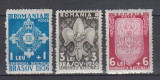ROMANIA 1936 LP 115 JAMBOREEA BRASOV SERIE CU SARNIERA, Nestampilat