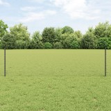 Poteze de &Icirc;mprejmuire vidaXL 11 buc U-Channel Gri 60 cm Oțel, &Icirc;mprejmuire Hexagonală vidaXL Gri 0.5x50 m Oțel