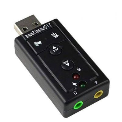Adaptor USB 2.0 - placa de sunet audio 7.1 virtual WELL foto