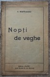 Nopti de veghe - C. Mihailescu// 1925, dedicatie si semnatura autor, Ion Pillat