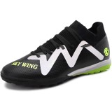 Ghete de fotbal MBrands, 9678 cu glezniera, cusute in varf, pentru teren sintetic, negru 41