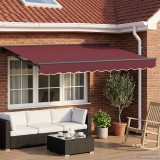 vidaXL Cort electric retractabil Burgundy 2,5 x 2 m 3421109