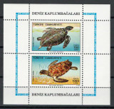 Turcia 1989 2871/72 bl 28 MNH - Testoase marine, fauna, Nestampilat