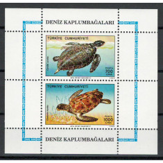 Turcia 1989 2871/72 bl 28 MNH - Testoase marine, fauna