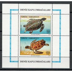 Turcia 1989 2871/72 bl 28 MNH - Testoase marine, fauna