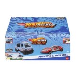 Cumpara ieftin Set 2 masinute metalice Hot Wheels - Mighty K si Twin Mill, cu sistem pull - back, scara 1:43