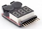 Indicator de alarma baterie Lipo / Li-ion / LiMn / Li-Fe buzzer alarm (b.2619)
