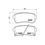 Placute frana Hyundai Accent 3 (Mc) 08.05-12.10, Accent 4 Sedan (Rb) 08.10-; Kia Rio 2 (Jb) 03.05-12.11, Sportage 2 (Je Km) 09.04-05.11, Spate, BREMB, BREMBO