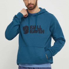 Fjallraven hanorac de bumbac Fjällräven Logo Hoodie barbati, cu glugă, cu imprimeu, F84144