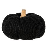 Cumpara ieftin Dovleac decorativ textil negru lemn natur 20x14 cm