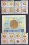 1964 LP 596 LP 596 a LP 597 MEDALII OLIMPICE DANTELAT+NEDANTELAT+COLITA MNH, Nestampilat