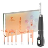 Aparat Portabil Electroderm , Lumina rosie, Tehnologie cu Argon 7 Tuburi, Combaterea acneei, Negru