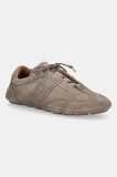 BOSS sneakers din piele intoarsă Roxanne culoarea maro, 50547962