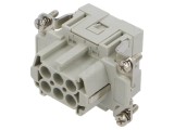 Conector ILME HDC CSEF 06, 6 pini, 16A 600V insert contact mamă
