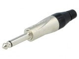 Mufă Jack 6.3mm Mono pe Cablu Gri