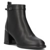 Botine Dama Piele Naturala Negre, Toc 7cm, Platforma 2cm, Marimea 37, Fermoar, Casual