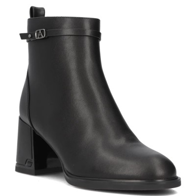 Botine piele naturala DBT6544 Black - 37 foto