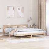 VidaXL Cadru de pat Lemn natural Lemn masiv de pin 180 x 200 cm Durabil