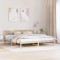vidaXL Cadru de pat cu headboard Maro 180 x 200 cm Lemn masiv de pin 873262