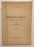 MISCELLANEA - STUDII DE PSICHIATRIE - D. PAULIAN - PREFATA V. GOMOIU 1940