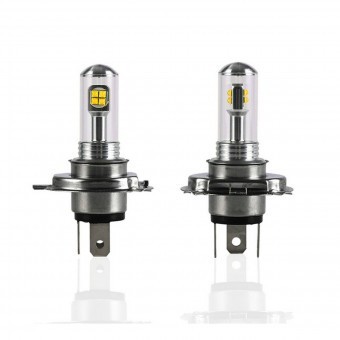 Set 2 becuri LED pentru faruri H4 X4 12V-24V Alb 6000k