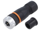Conector M12 LAPP 5 pini mufă drept IP67 pe cablu aurit