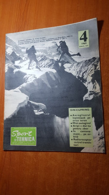 sport si tehnica aprilie 1969-alpinisti romani pe mont-blanc,mini-autogirul foto