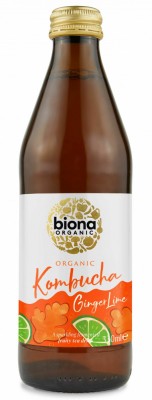Kombucha cu ghimbir si lime bio 330ml Biona foto