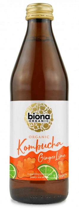 Kombucha cu ghimbir si lime bio 330ml Biona