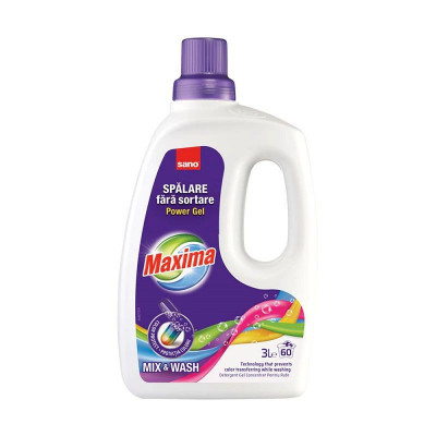 Detergent lichid pentru rufe colorate Sano Maxima Mix &amp;amp; Wash 3L foto