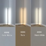Lampă LED Podea, Model Unic, Selectare Lumină (Alb Rece-Calid-Alb), Culoare Neagră, Bază USB, Dimensiuni 42x2.3x130cm, Oem
