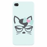 Husa silicon pentru Apple Iphone 4 / 4S, Angel Cat