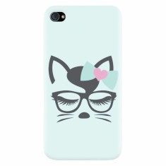 Husa silicon pentru Apple Iphone 4 / 4S, Angel Cat