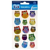 Abtibilduri - bufnite mari, set 15 buc, Sticker Boo, 493729