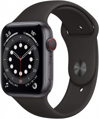 Smartwatch Apple Watch 6, GPS+Cellular, 44mm, Black Sport Band foto