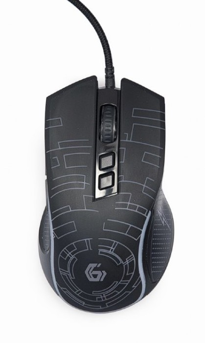 MOUSE GEMBIRD, gaming, cu fir, USB, optic, 3600 dpi, butoane/scroll 7/1, iluminare, cablu 1.5m, negru, &quot;MUSG-RGB-01&quot; (timbru verde 0.18 lei)