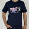 U.S. Grand POLO Tricou barbati cu imprimeu text si logo, Regular fit, Bleumarin inchis, M